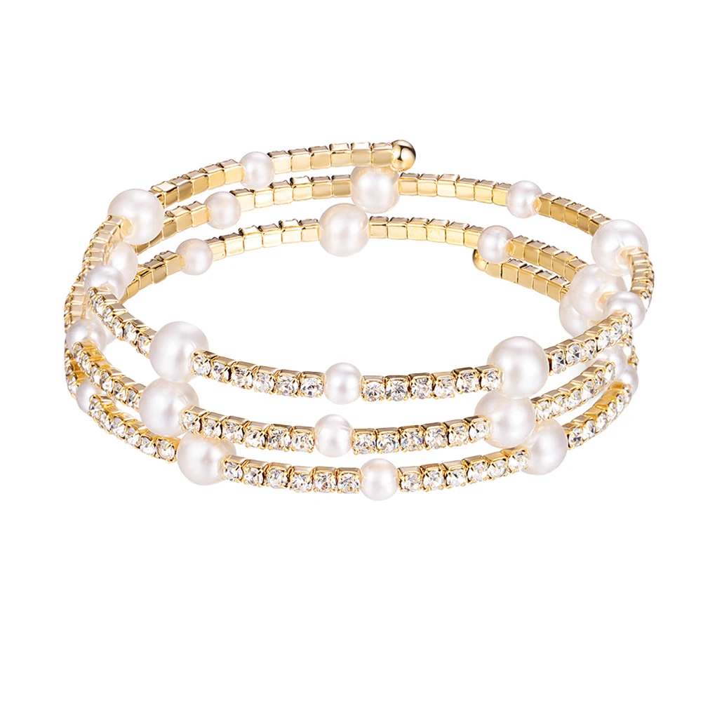 

Bracelet Geschichtet Stapelbar Armreif Armband Diamond Golden Vergoldet Geburtstags-armband Miss
