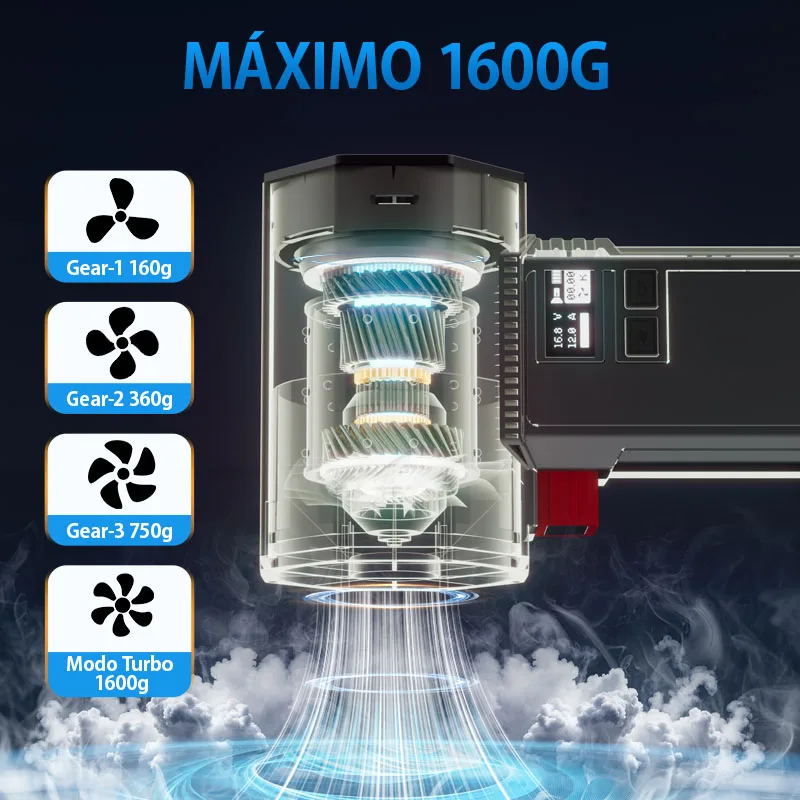 منفاخ أوراق كهربائي لاسلكي للغاية للفناء ، مجفف توربو للسيارات ، مروحة إعصار توربو ، دفع فوري ، 4 سرعتان ، 64