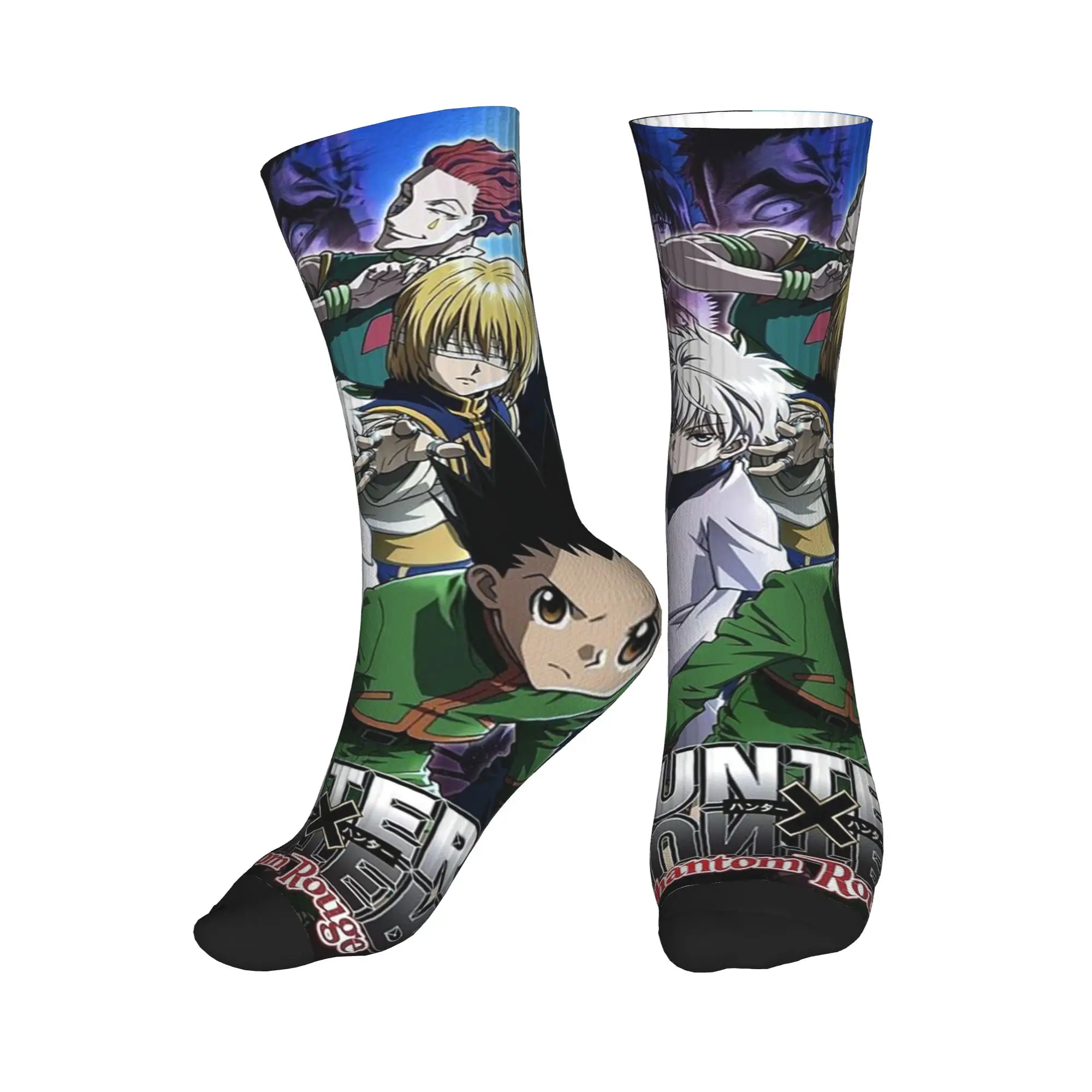 

All Seasons Anime HXH Hunter x Hunter Sport Middle Tube Socks Sweat Absorbing Crew Socks Casual Stockings for Men Women