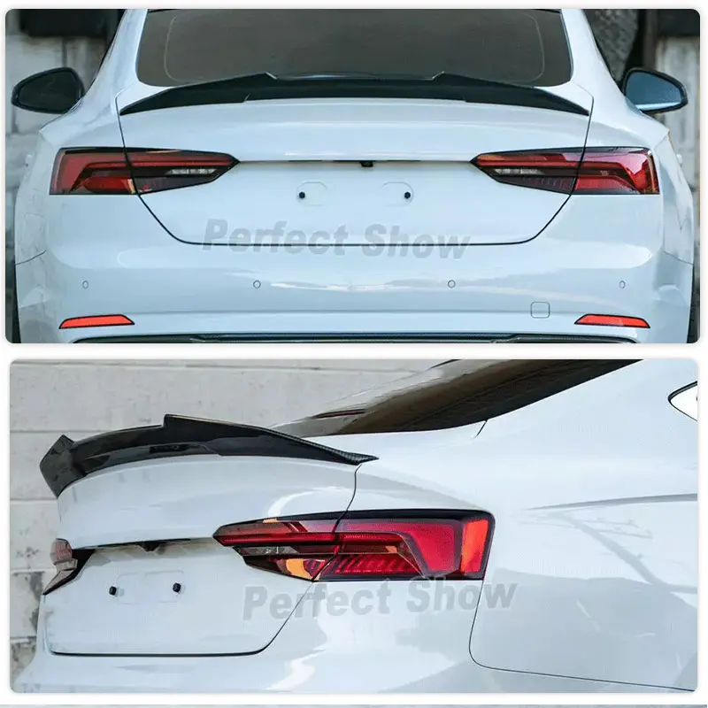 Carbon Fiber Car Rear Trunk Spoiler Wings for Audi A5 Sline S5 Hatchback 4-Door 2018-2024 Racing Rear Spoiler Boot Lid Wing Lip