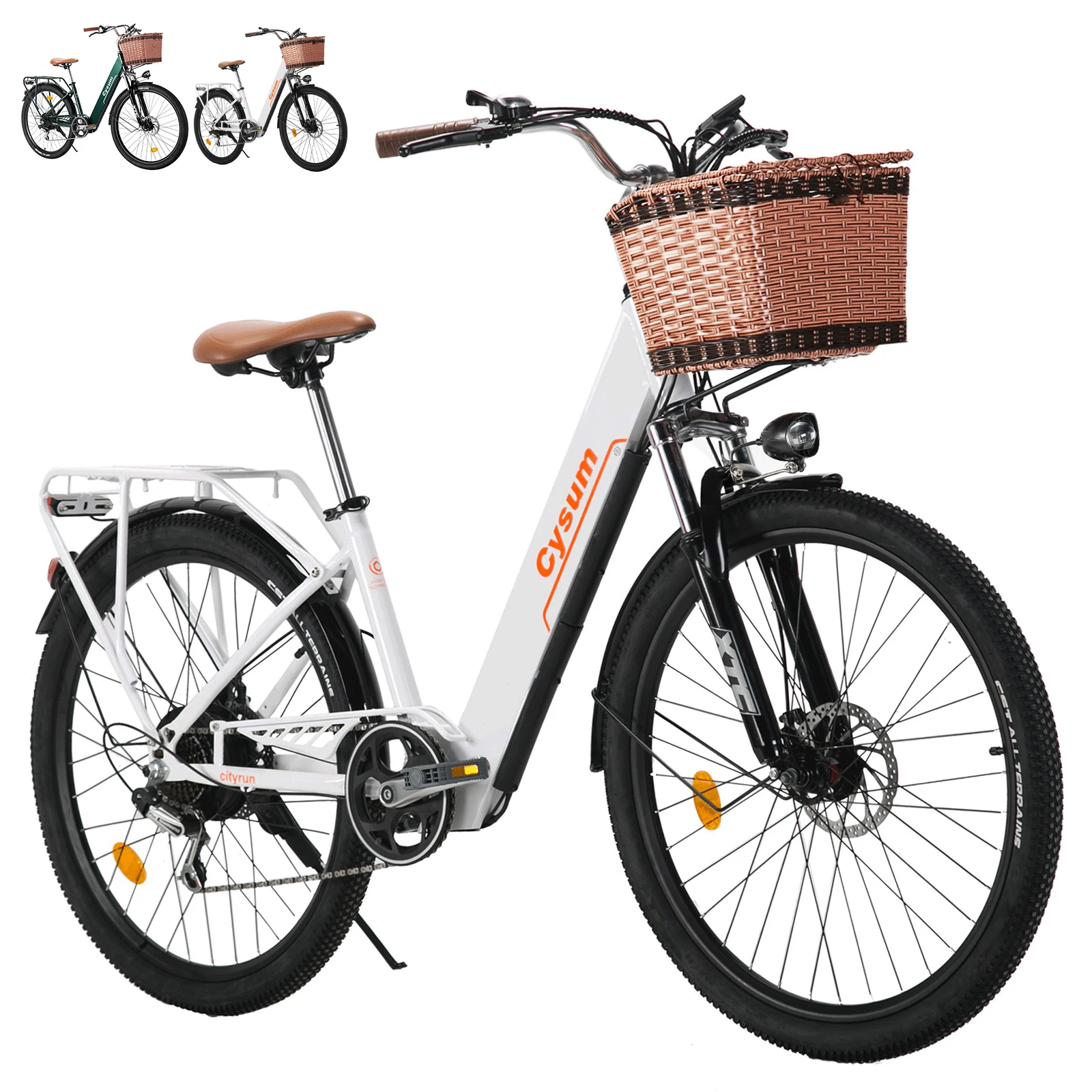 Cysum Cityrun Electric Bike, 26''Adult ebike, Electric City Bike 36V10AH Lithium Battery Autonomous 80km, 250W Engine 25km/h