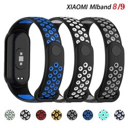 Silicone Strap for Xiaomi Mi Band 8/9 Bracelet Sport Watch Band Correa for Miband 8 9 for Mi Band 8 Wrist Strap Replacement Band