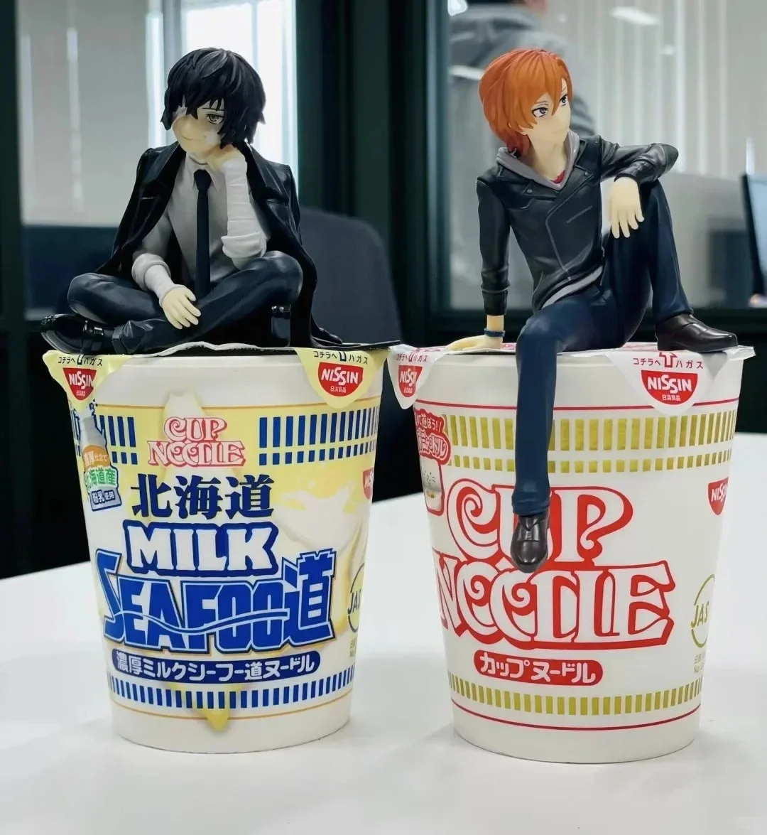 Bungo Stray Dogs Dazai Osamu & Nakahara Chuuya Actionfiguren-Set PVC-Modell Sammlung Nudelstopper Anime Geburtstagsgeschenke