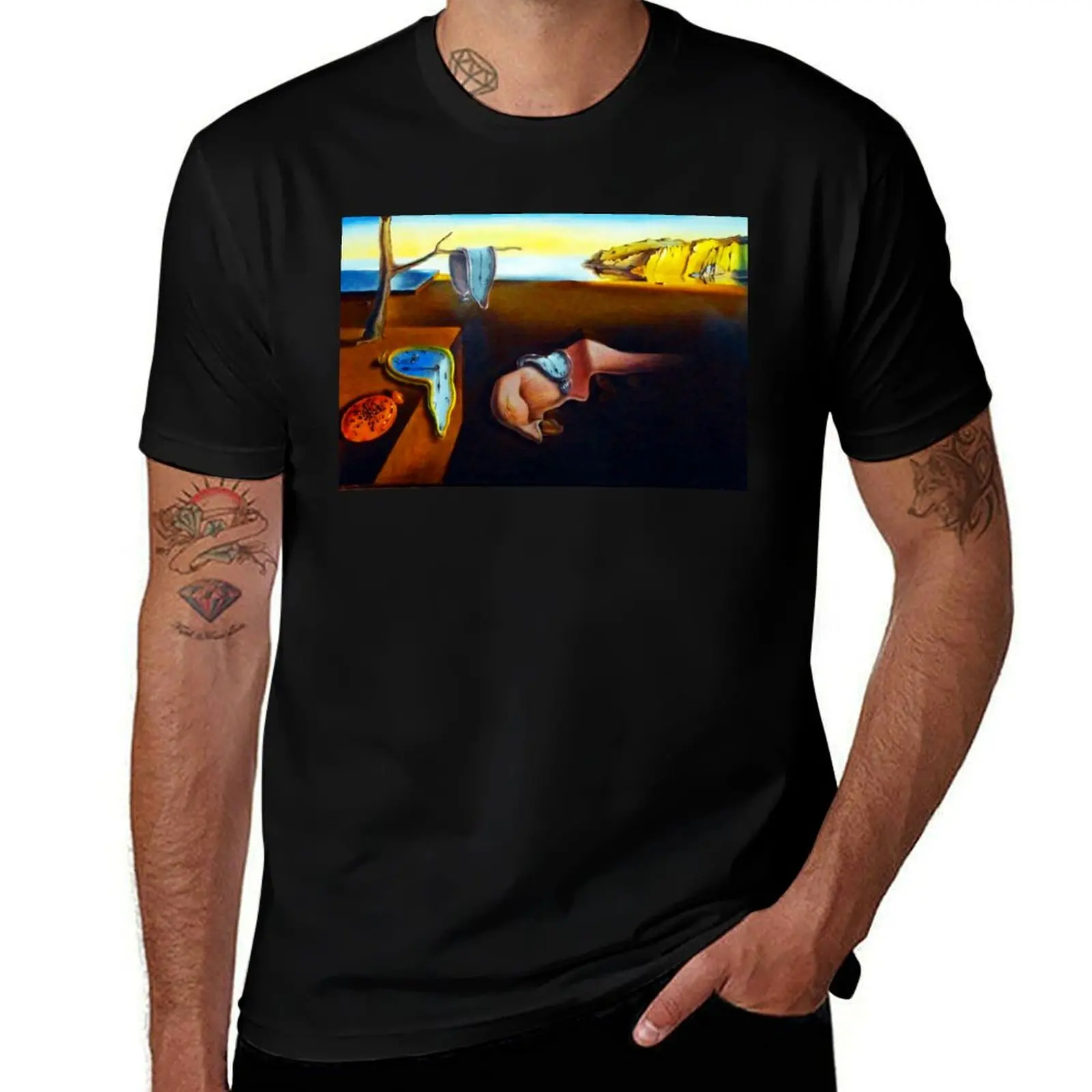 

Salvador Dali The Persistence Of Memory T-Shirt essential t shirt man t shirts high quality luxury brand T-shirt