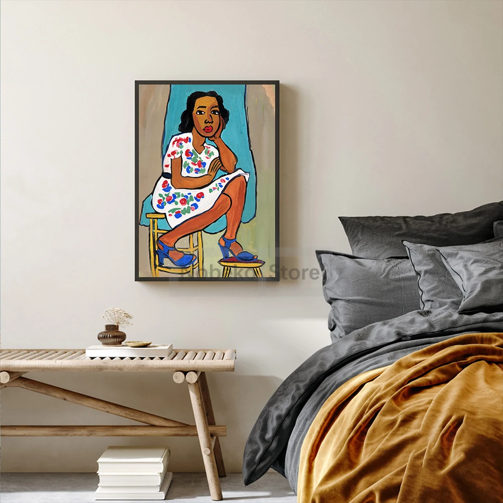 African American Expressionist Painter William H. Johnson Works Poster Black People Art Prints Canvas Painting Home Room Decor