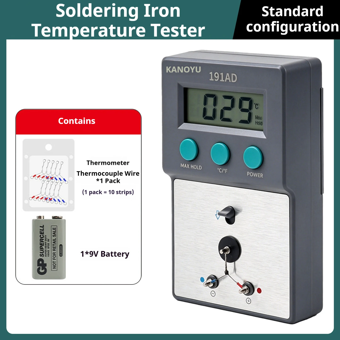 Тестер температуры паяльника K – обзор и цена Soldering Iron Temperature Probe