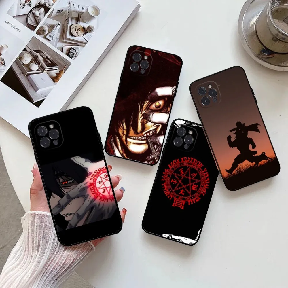

H-Hellsing A-Alucard Phone Case for IPhone 15,14,13,12,11 Pro Max Mini 8,7 Plus SE2 X XR XS MAX Silcone Soft Covers