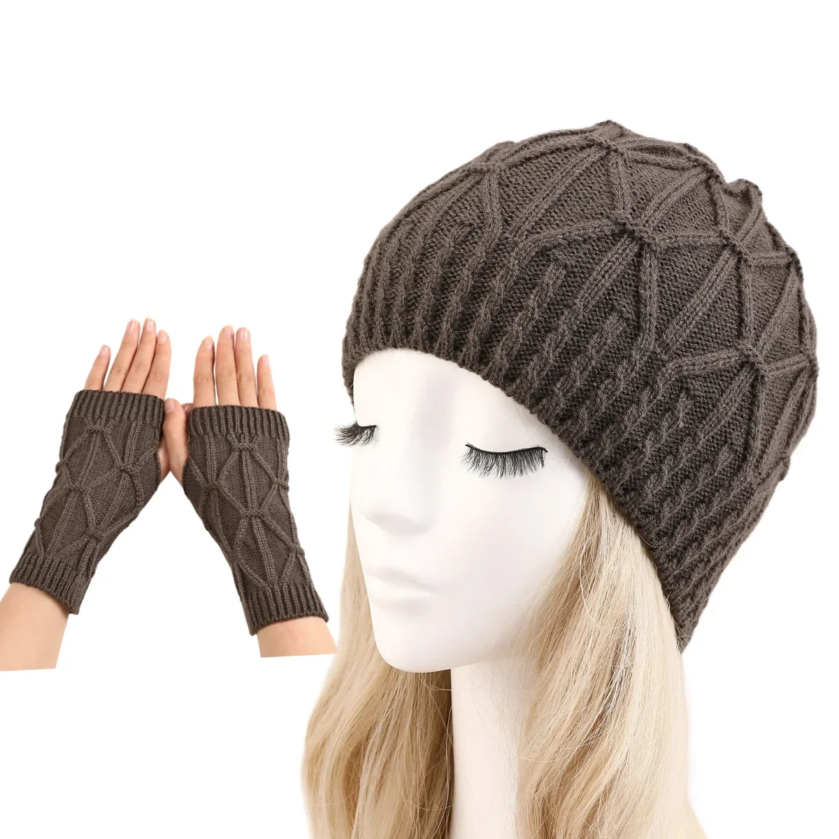 conjunto-de-2-pecas-gorro-de-inverno-com-padrao-de-diamantes-e-luvas-sem-dedos-ideal-para-o-frio-macio-quente-de-malha-para-uso-diario-ao-ar-livre