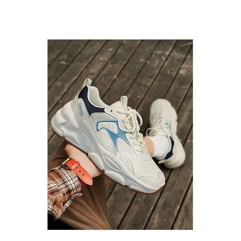 2026 Summer Men's unky Dad Sneakers Breathable Mesh Casual Shoes Thick Sole Streetwear Footwear image 6
