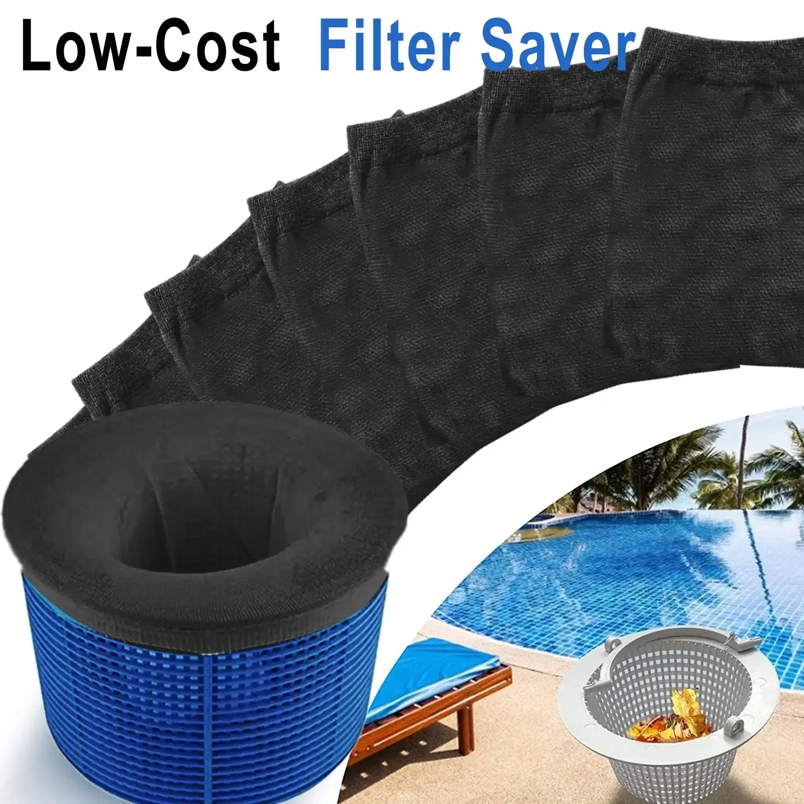 Water Sports Swimming Parts 30/50/100pcs Pool Skimmer Replacement Reservoir Elastic Pool Filter Socks  ﻿