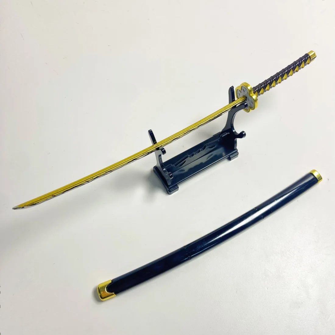 9.3 inch Demon Slayer Kaigaki Metalen Katana Zwaard Ninja Mes Originele Samurai Japanse Katana Sabel Cosplay Accessoires Prop Speelgoed