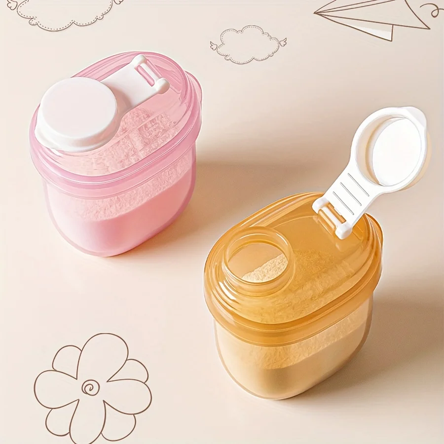 Distributeur de formule Portable avec couvercle anti-déversement et opération à une touche, récipient d'alimentation avec échelle de mesure et fente pour cuillère, 1 pièce