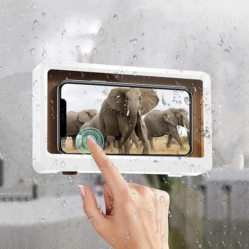 

Shower phone case holder, waterproof upgraded version, wall-mounted, bathroom TV, shower products, shower accessories, phone hol