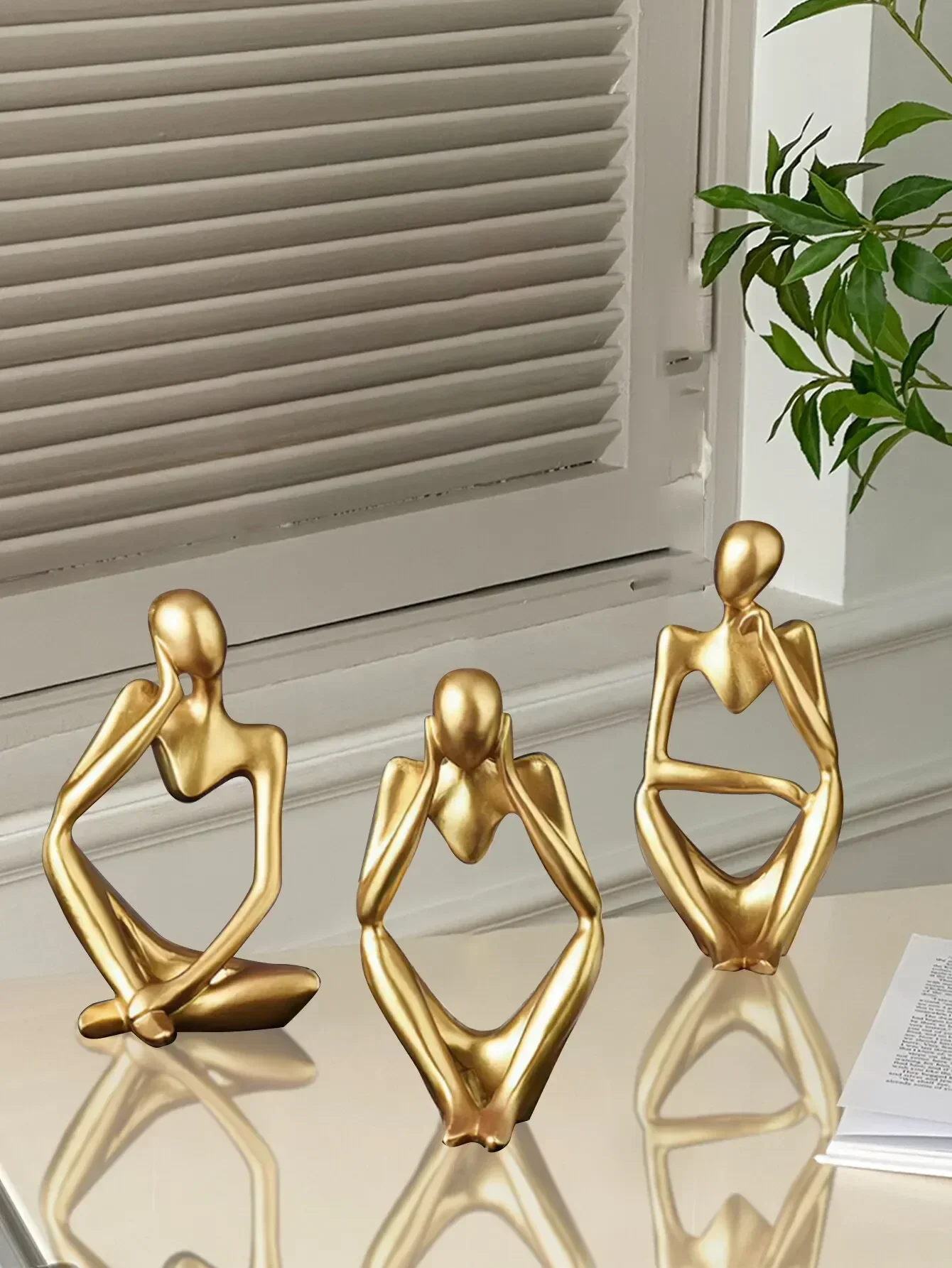 1pcs Nordic Light Luxury Style Abstract Figure Home Decoration Ornaments Mini Shaped Crafts Desktop Decoration Artworks