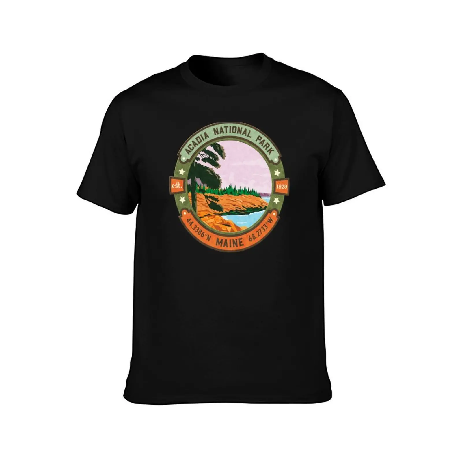 Acadia National Park Maine T-Shirt Urban Casual Loose Fit Tee