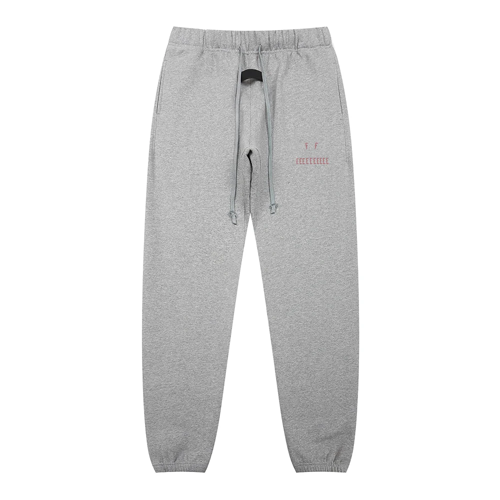 موضة الشارع الشهير السراويل الرجالية عالية الجودة القطن الصوف الرباط Sweatpant شعار إلكتروني طباعة بانت الهيب هوب بنطلون