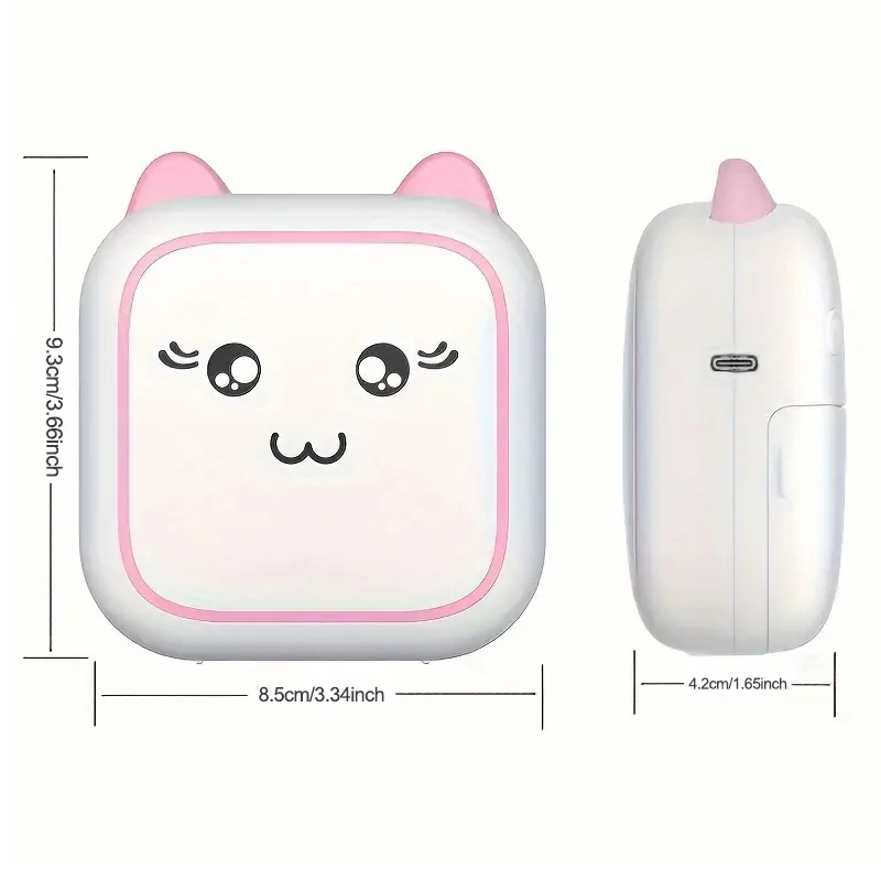 Portable Mini Wireless Photo Printer 200dpi Ink-Free Thermal Printing For Notes Photos Memos Usb Rechargeable For Android IOS image 6