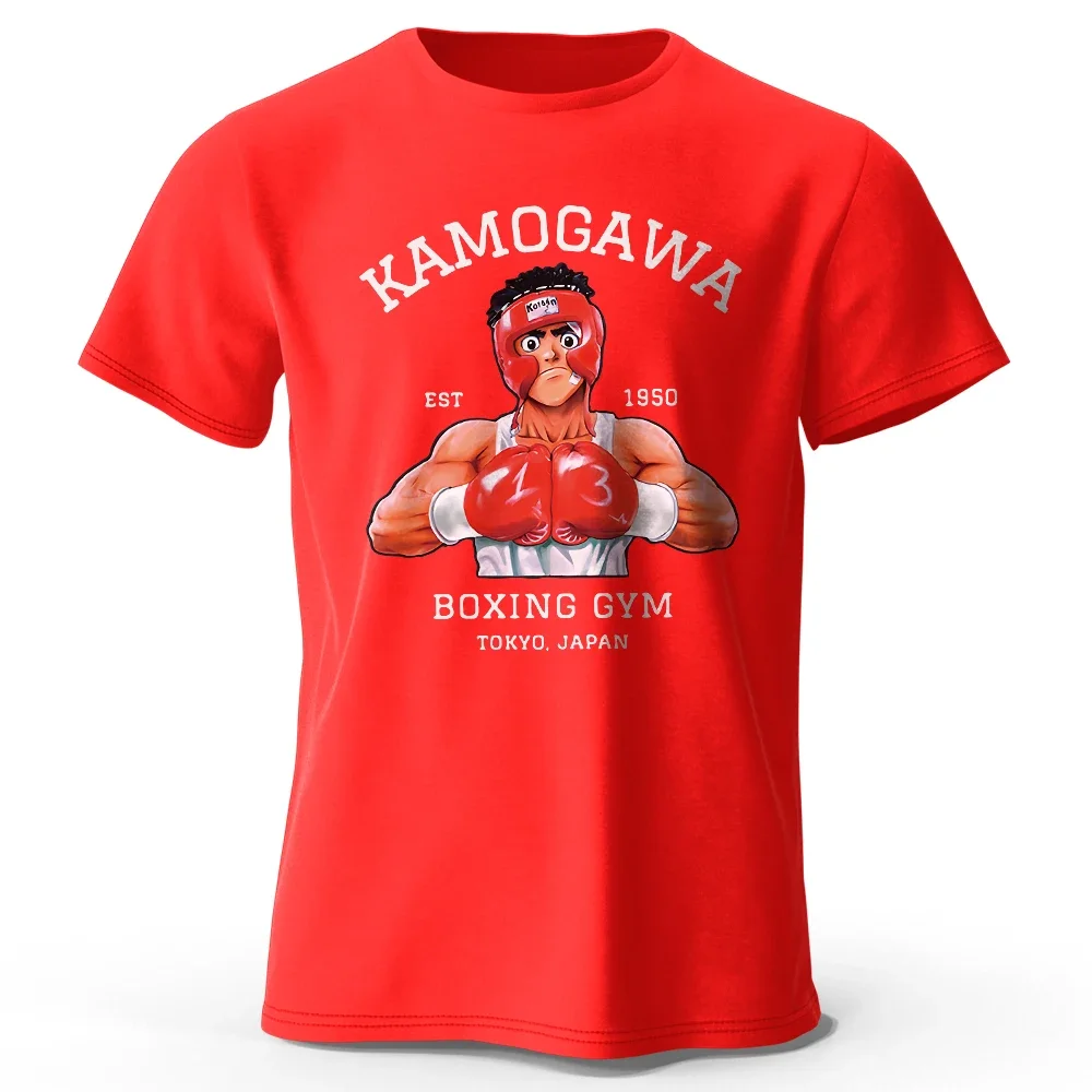 KBG Hajime No Ippo Printed Pure Cotton Vintage GYM Men's T-Shirt For Men Women Tops