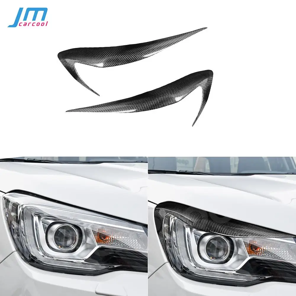 

Carbon Fiber Front Headlight Eyebrow Eyelid Trim Cover Sticker for Toyota 2012-2017 For Subaru XV 2012-2017 Car Styling