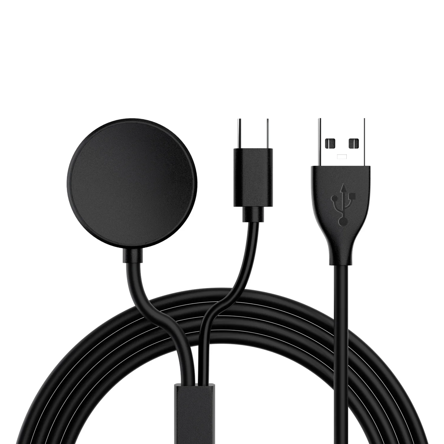

2-in-1 charger for Samsung Galaxy Watch 8/7/6//5Pro/4/3/Active 2/Active USB smartwatch charger replacement charging cable