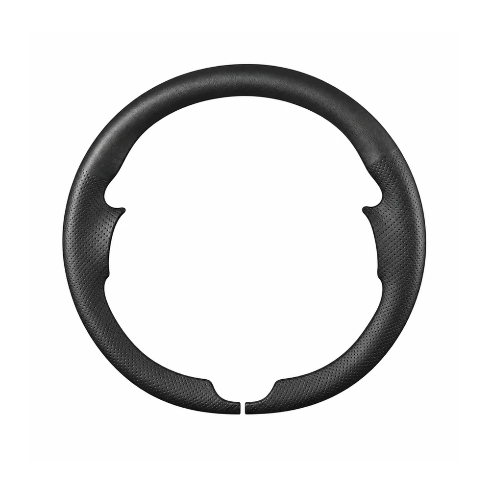 Snap-On Leather Steering Wheel Cover one-piece for Tesla Model 3 2017-2023 Model Y 2020-2023