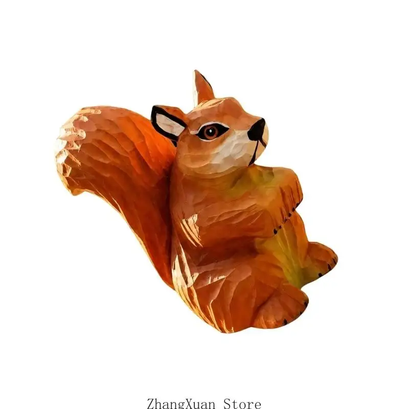 Dekorative Eichhörnchenfigur mit warm bemalten Walddetails 3XUF – Detail 8