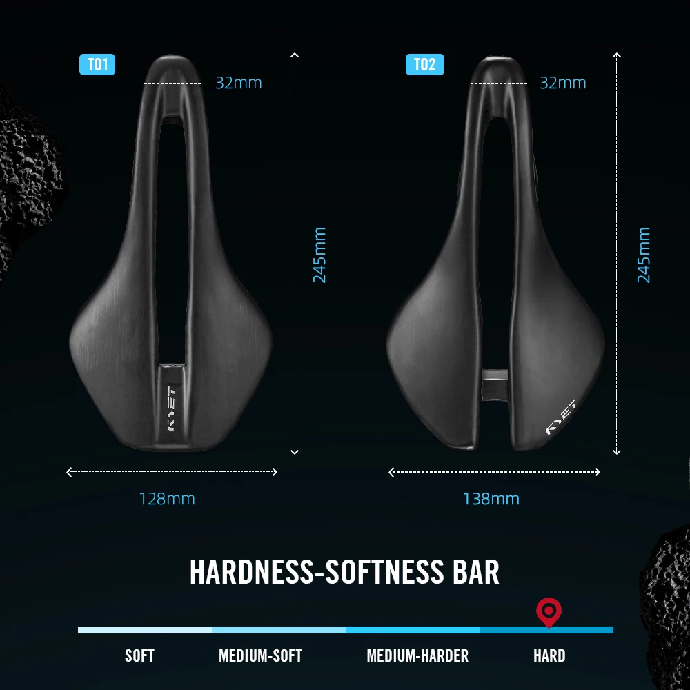 2025 RYET خفيفة كاملة الكربون سرج دراجة جلدية البيضاوي 7x9 مللي متر وسادة مقعد الدراجة الراحة تصميم مريح للطريق الجبلية الحصى