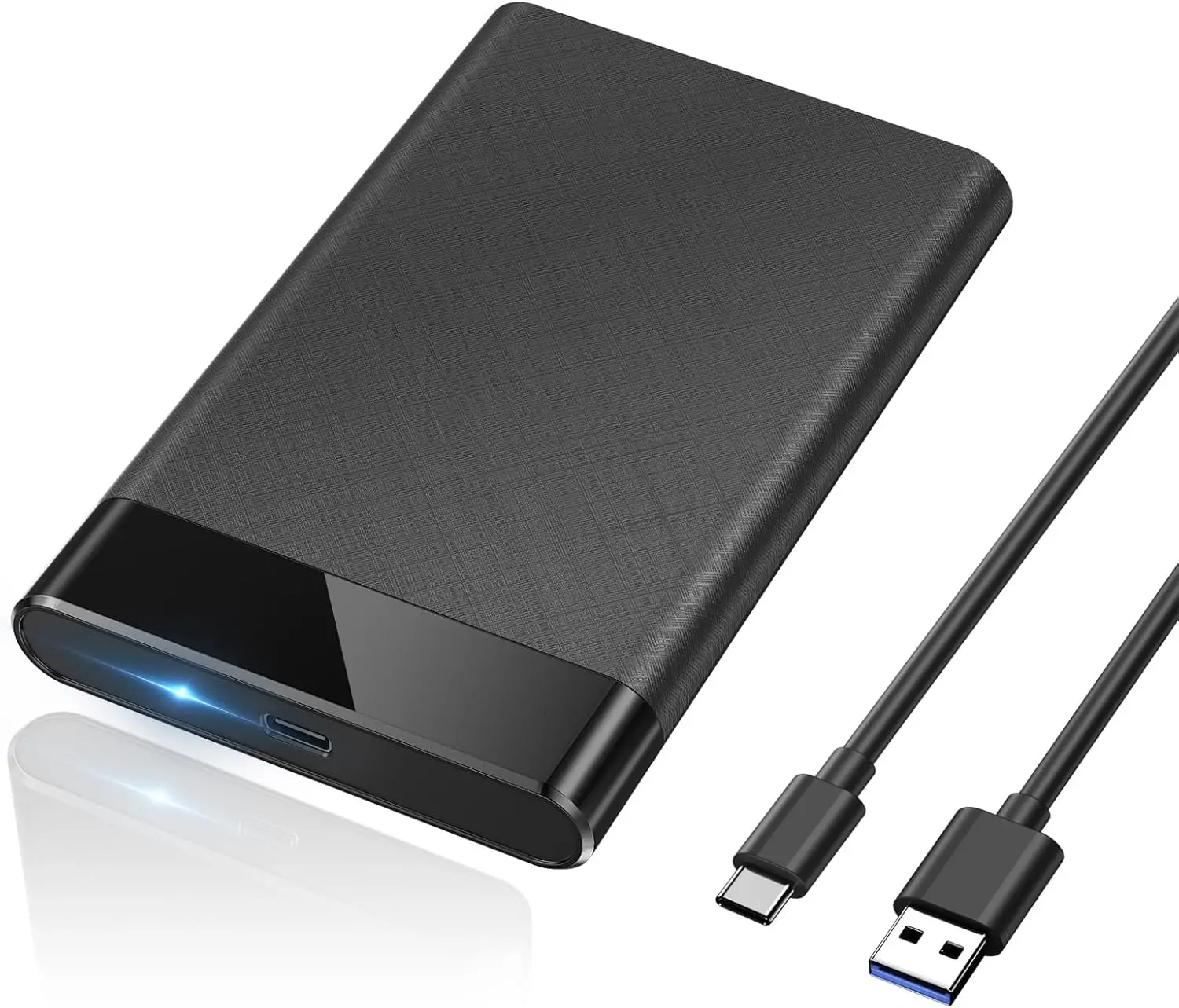 

6Gbps USB C 3.1 Gen 2 to SATA III Tool-Free External Hard Drive Enclosure for 2.5 inch SSD HDD