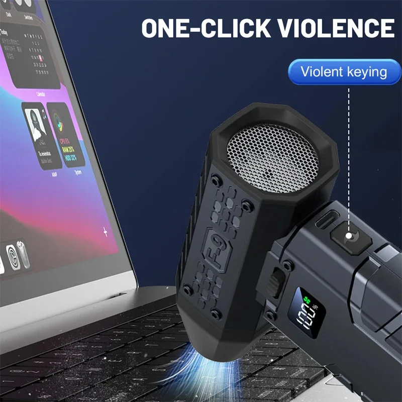 130000RPM Mini Air Blower Brushless Motor Powerful Dust Blower Battery Display LED Lighting Portable Rechargeable Turbo Fan Jet