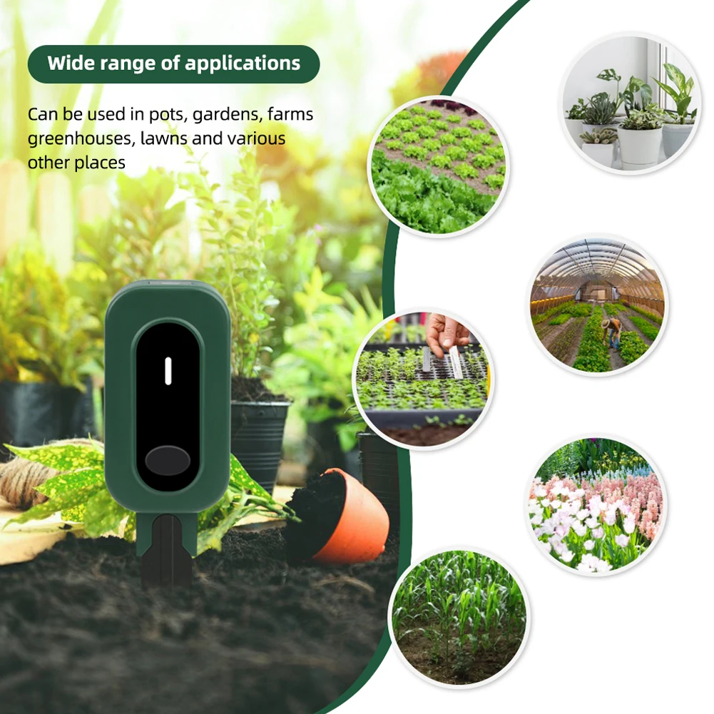 Tuya Zigbee Wireless Soil Moisture Meter Intelligent Temperature Humidity Sunlight Tester Soli Analyzer Versatile Gardening Tool