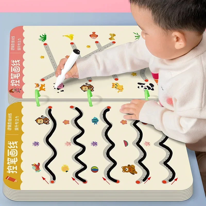 Practice Copybook Control Training Book Magical Tracing Workbook Reusable Magic Children Montessori Drawing Education Stationery