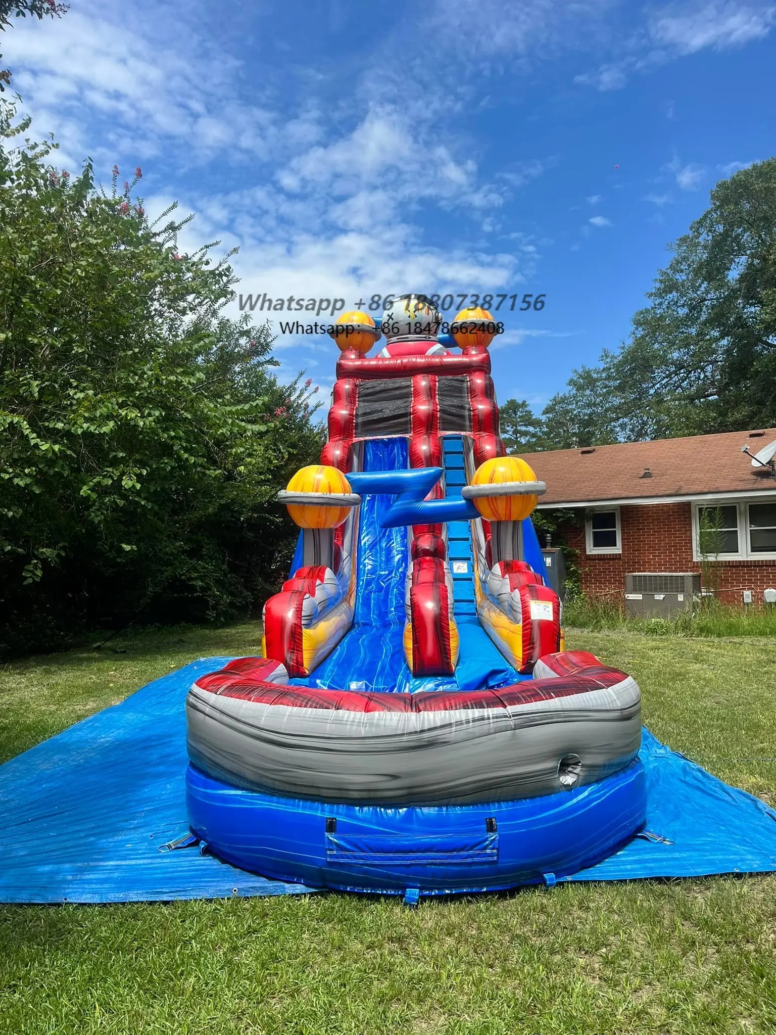 Commercial Adult Large Inflatable Waterslide Jumpers Inflatable Bouncer Kids Jump House Water Slide with Pool