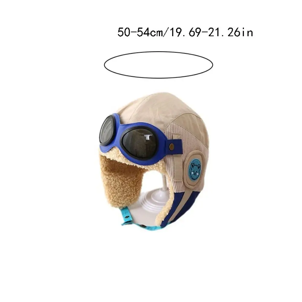 الشتاء الدافئ للأطفال أفخم الطيار قبعة لطيف مع نظارات الاطفال إيرفلاب قبعة غطاء للأذنين سميكة ليو فنغ قبعة الاطفال