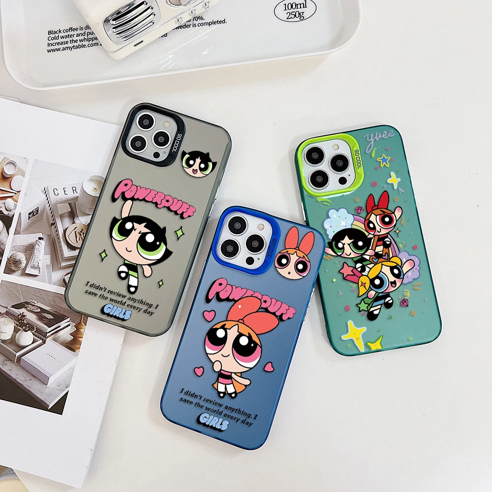 The Powerpuff Girls Phone Case for Samsung Galaxy S24 S23 S22 S21 S20 Note20 Ultra Plus FE Prime M31 M30S M23 5G Hard PC Cover