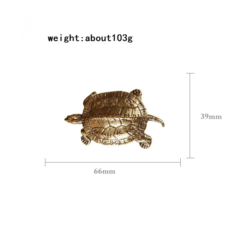 Retro Brass Sea Turtle Home Decor Ornaments Solid Copper Antique Animal Miniatures Figurines Crafts Office Desktop Decorations