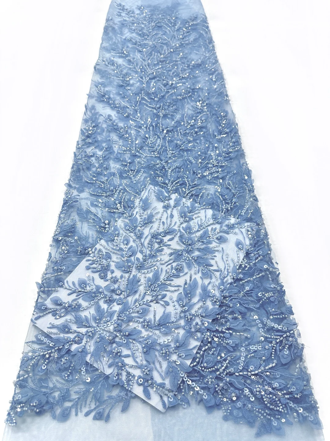 

Latest African Groom Lace Fabric 2026 Luxury French Sequins Mesh Lace Fabric High-end Beaded For Wedding Dresses
