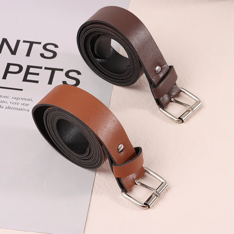 1Pc 100CM Leather Belt Fashion Waist Belts Metal Buckle Waistband Pants Decorative Belt Clothing Accesories