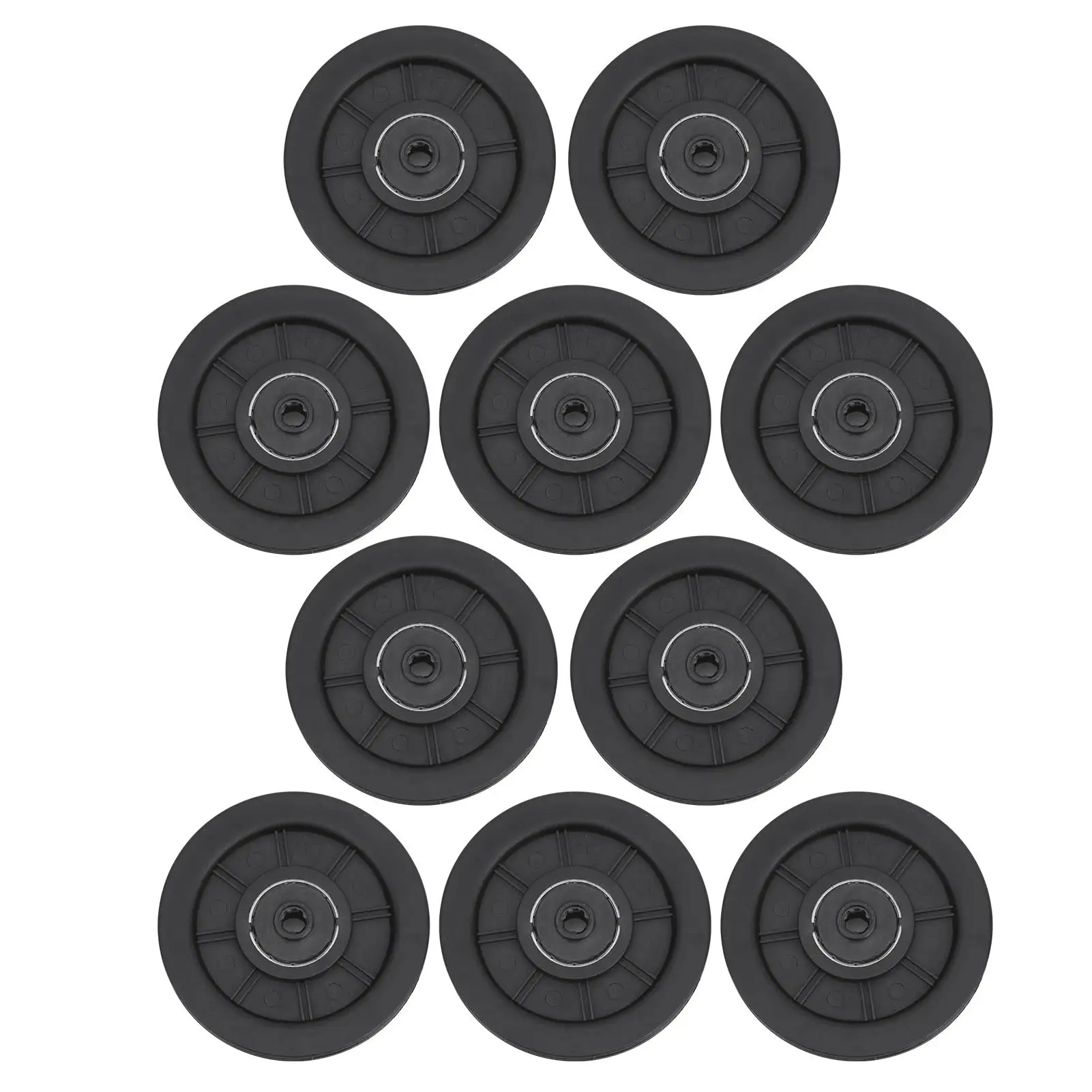 10Pcs 95/100MM Bearing Pulley Wheel - Universal Nylon Replacement for Gym Fitness Equipment