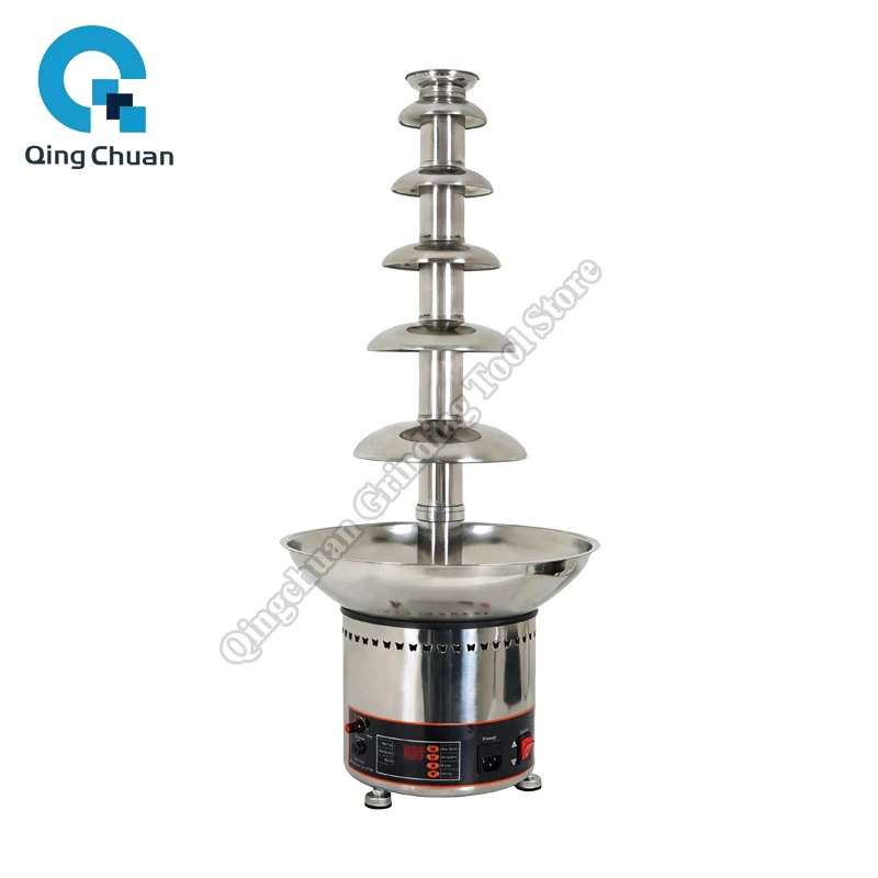 

Chocolate Waterfall Fountain Machine Commercial Restaurant Chocolate Fondue Machine Stainless Steel Chocolate Sauce Spray Tower