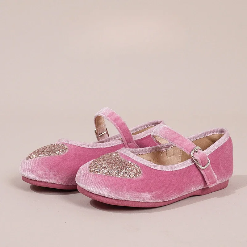 2024 New Children\'s Leather Shoes Versatile Ballet Flats for Girls Fashion Non-slip Korean Style Kids Princess Flat Single Shoes