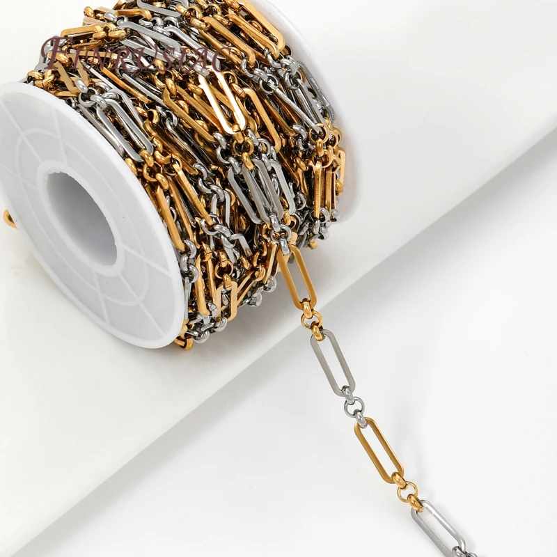 0.5-1 Meter Gold Stainless Steel Chain Chain Multi Styles O Thick Cable Curb Chains For Necklaces Bracelets DIY Jewelry Making image 3