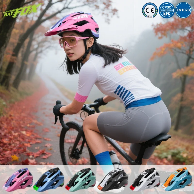 

BATFOX Bicycle helmet mtb Road Mountain Bike Helmet Men Women Lightweight Comfort lining Riding Safety Sports Cycling Helmets