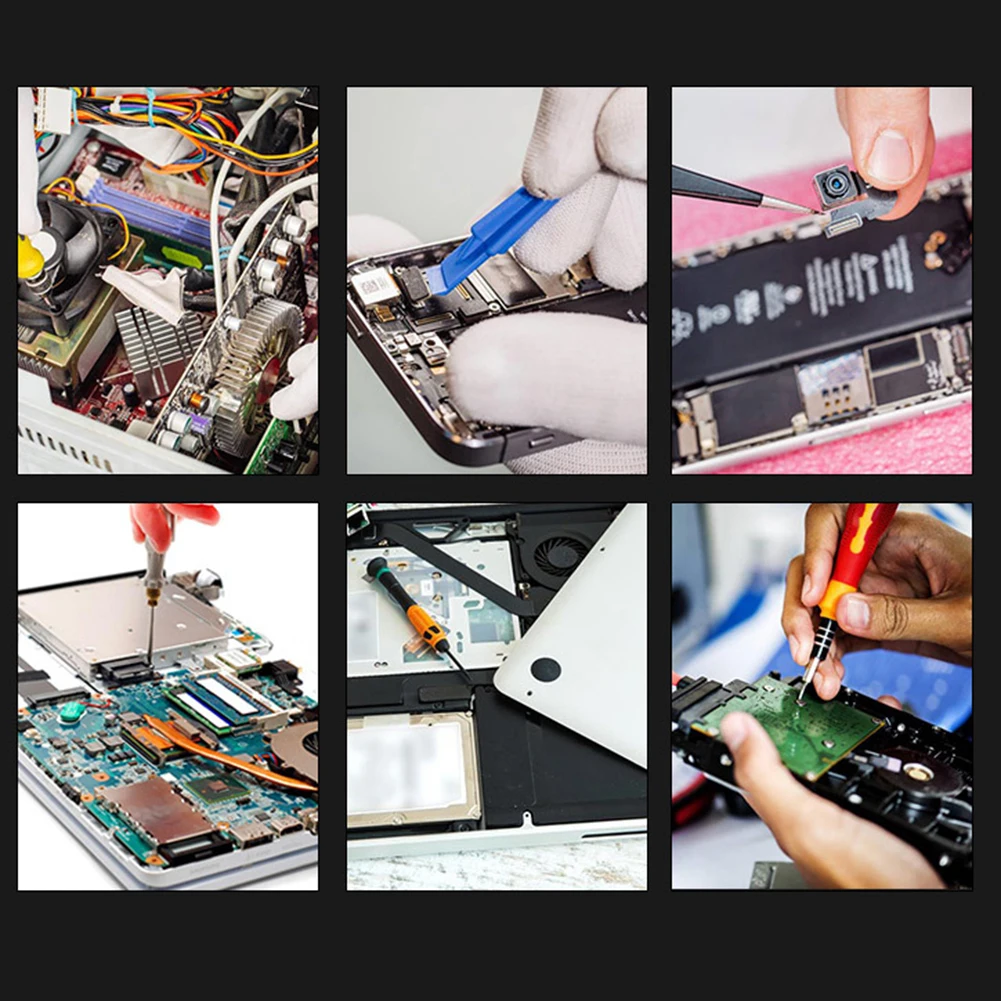 Набор магнитных отверток 16 в 1 для прецизионного ремонта телефонов, планшетов, фотоаппаратов с организованным чехлом для переноски