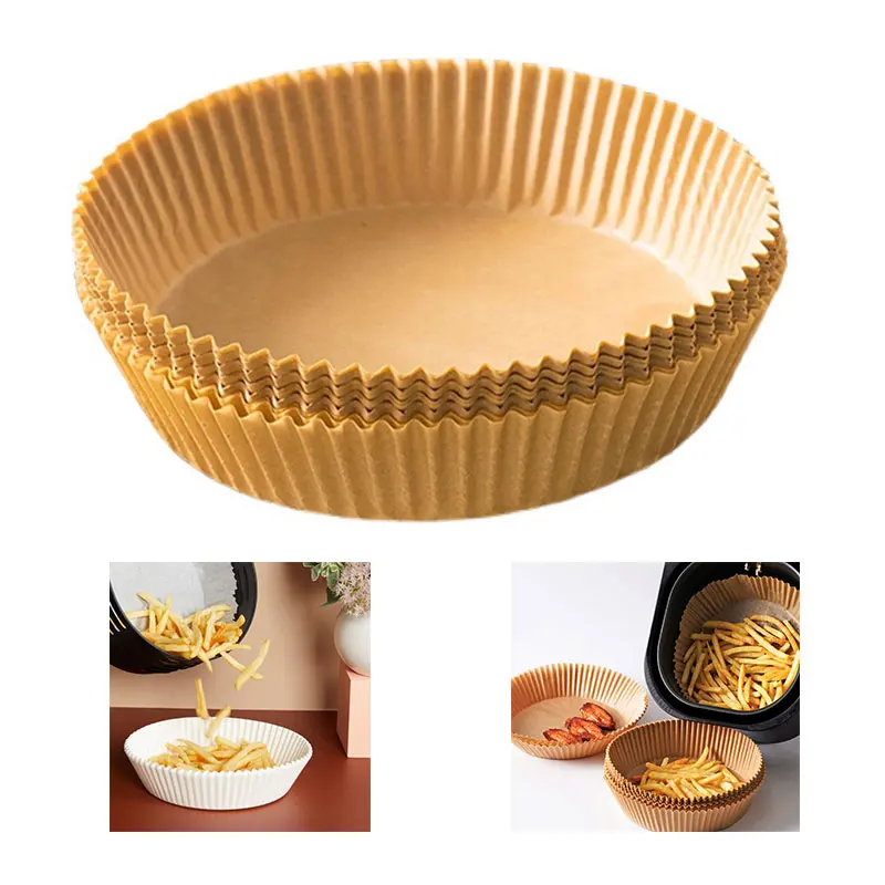 25PCS Disposable Air Fryer Parchment Paper Baking Oil-proof Liner Non-Stick Mat