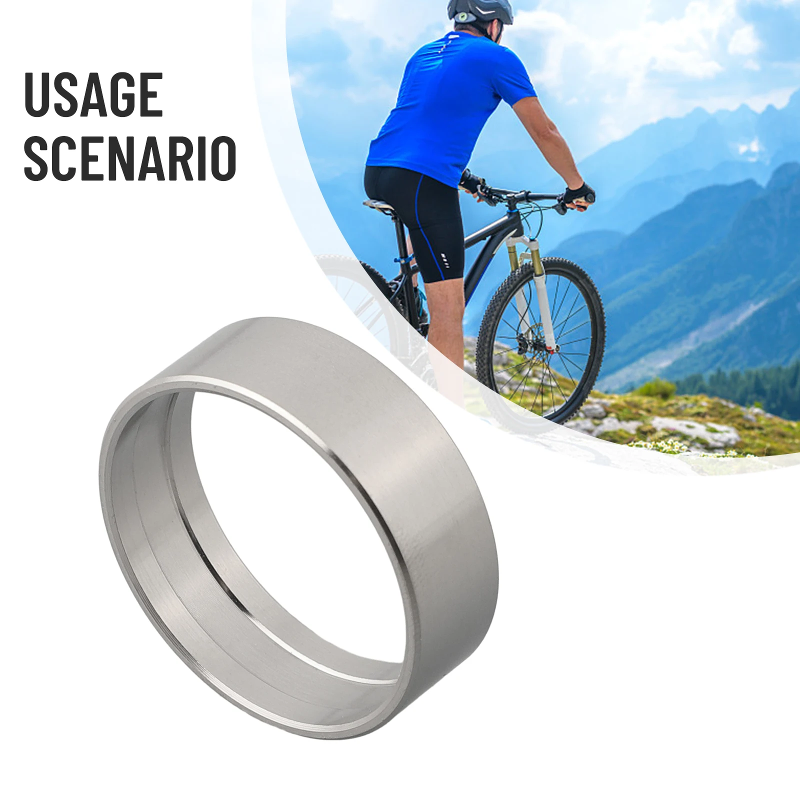 Titanium Front Fork Washer Adjustment 5/10/15/20/25/30mm Titanium Bike Headset Fork Spacer For Mountain Bicycle Front Fork Ring