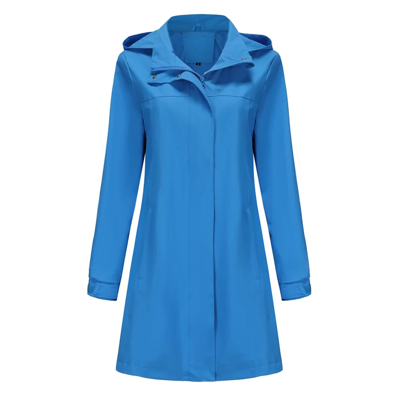 

AA01-Rain Jacket For Women Waterproof With Hood Trech Coat For Women Raincoats Long Windbreaker