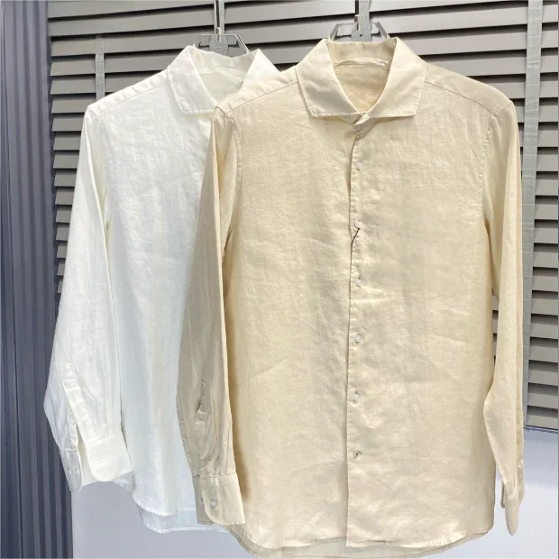 

Italian Style Men's Casual Shirt Cotton Linen Skin-friendly Breathable Spring Summer Outerwear Fashion Urban Leisure