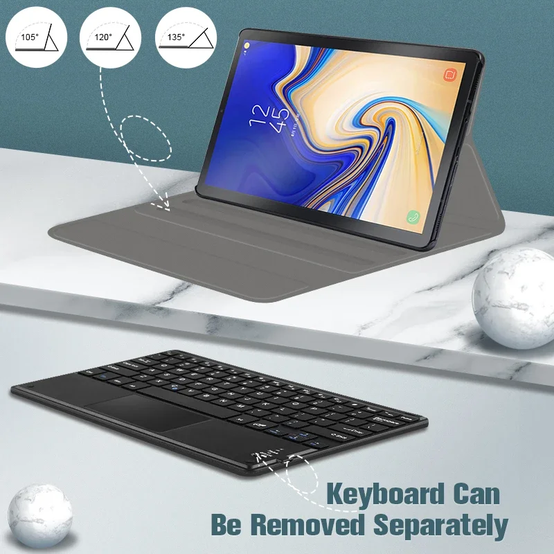 Imagem -02 - Tampa do Teclado sem Fio com Trackpad Touchpad Embutido Capa para Samsung Galaxy Tab a 10.5 sm T590 T595