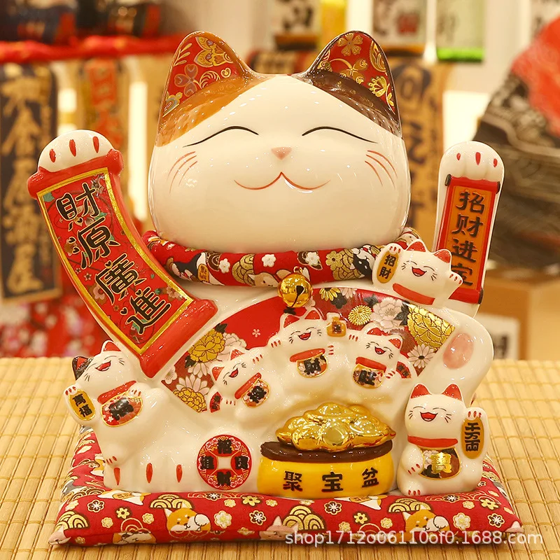 Fortune cat decoration business is booming large automatic hand reception home living room decoration rich cat gifts