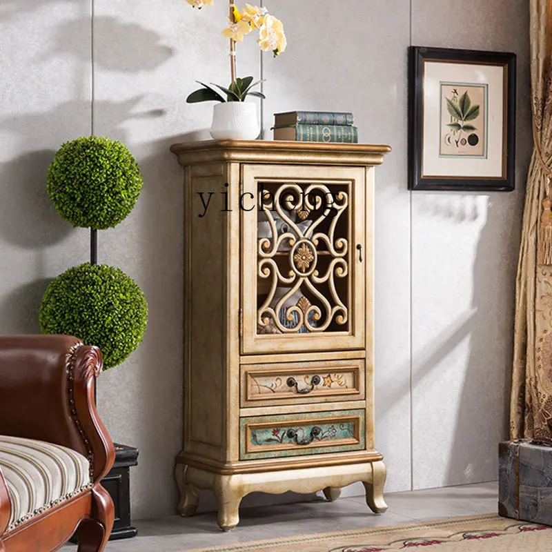 

LSL solid wood locker European combination furniture wall decorative storage bookcase art